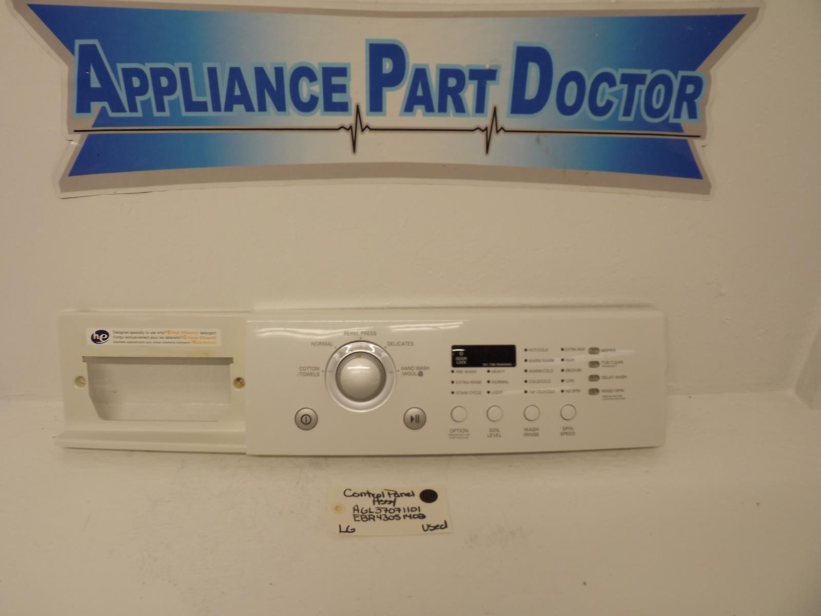 LG Washer AGL37071101 EBR43051402 Control Panel Assy Used LG Washer AGL37071101 EBR43051402 Control Panel Assy Used